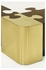 500178-WAT Jonathan Charles Rounded Square Autumn Walnut, Brass & Marble Puzzle Coffee Table