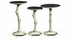 500187-EC002 Jonathan Charles Set of Three Bamboo Style Bone Eggshell & Cerused Oak Nesting Tables