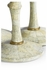500187-EC002 Jonathan Charles Set of Three Bamboo Style Bone Eggshell & Cerused Oak Nesting Tables