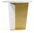 500194-MED-M025 Jonathan Charles Medium White Calacatta Marble & Brass End Table