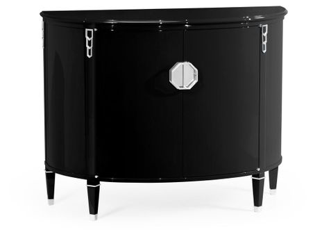 500203-BLG Jonathan Charles Demilune Smoky Black Storage Cabinet