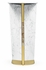 500207-M025 Jonathan Charles Contemporary White Calacatta Marble & Brass Sofa Table