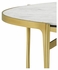 500230-BSG-ENO Jonathan Charles Oval Antique Satin Gold Brass & Ebonised Oak Dining Table