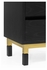 500231-ENO Jonathan Charles Contemporary Tall Ebonised Oak & Brass Chest of Five Drawers