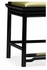 500250-SC-LBG-F011 Jonathan Charles Asian Fusion Black Gloss & Brass Dining Side Chair, Upholstered in Gold Silk