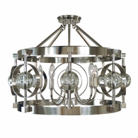 F-5030 Framburg 5-Light Ephemeris Flush Mount/Semi Flush Mount