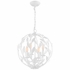 504-MT Crystorama Broche 4 Light Matte White Mini Chandelier