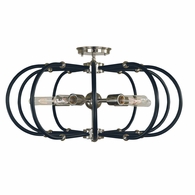 F-5100 Framburg 5-Light Pulsar Flush Mount/Semi Flush Mount