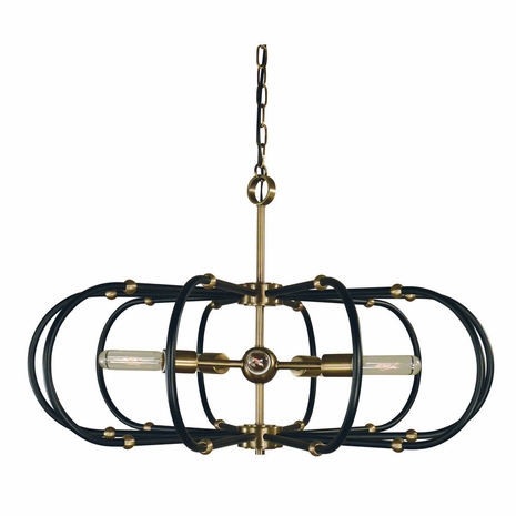 F-5105 Framburg 5-Light Pulsar Dining Chandelier