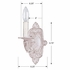 5111-AW Crystorama Paris Market 1 Light Antique White Sconce