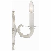 5111-AW Crystorama Paris Market 1 Light Antique White Sconce
