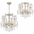 5115-OS-CL-S Crystorama Regis 6 Light Swarovski Strass Crystal Olde Silver Chandelier