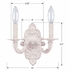 5122-AW Crystorama Paris Market 2 Light Antique White Sconce