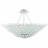 519-MT Crystorama Broche 8 Light Matte White Chandelier