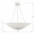 519-MT Crystorama Broche 8 Light Matte White Chandelier