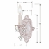 5201-AW-CLEAR Crystorama Paris Market 1 Light Murano Crystal White Sconce
