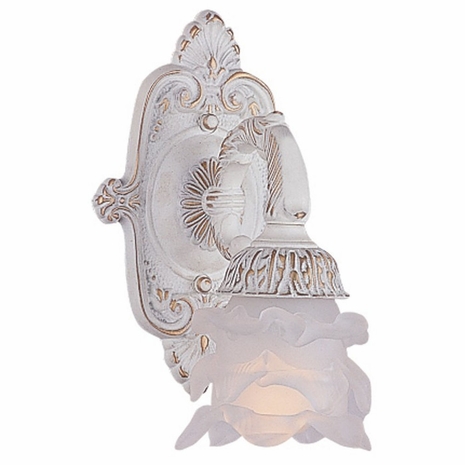 5221-AW Crystorama Paris Market 1 Light Antique White Sconce
