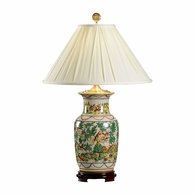 5236 Wildwood Porcelain Hand Painted Birds' Paradise Lamp
