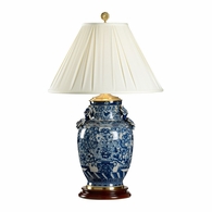 5241 Wildwood Porcelain Hand Painted Flowers Overflowing Lamp