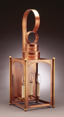 5251 Northeast Lantern Suffolk (3) Light Candelabra Wall Fixture With Multiple Glass & Finish Options