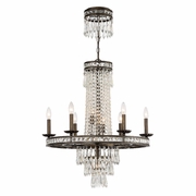 5266-EB-CL-MWP Crystorama Mercer 10 Light Hand Cut Crystal English Bronze Chandelier