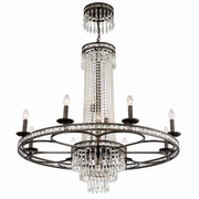 5268-EB-CL-MWP Crystorama Mercer 12 Light Hand Cut Crystal English Bronze Chandelier
