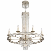 5268-OS-CL-MWP Crystorama Mercer 12 Light Hand Cut Crystal Olde Silver Chandelier