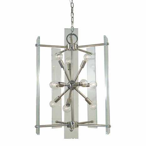 F-5300 Framburg 11-Light Polished Nickel Metrocraft Chandelier