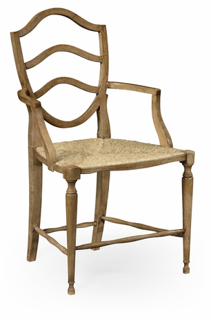 530000-AC-WAO Jonathan Charles Fine Furniture William Yeoward Collected - Country House Chic Bodiam Washed Oak Armchair