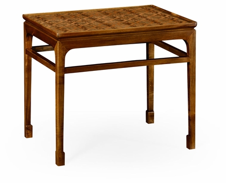 530040-NLA Jonathan Charles Fine Furniture William Yeoward Collected - Urban Cool Leyburn Natural Acacia End Table