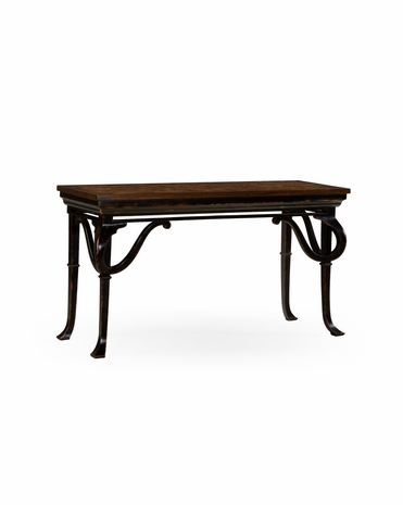 530051 Jonathan Charles William Yeoward Heathcliff Console with Parquetry Dark Walnut Finish