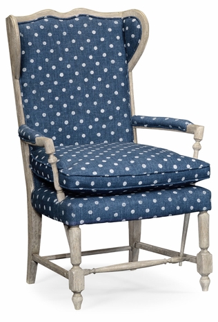 530107-GYO Jonathan Charles Fine Furniture William Yeoward Collected - Country House Chic Montbard Grey Oak Chair