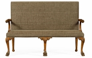 530184-GFA Jonathan Charles Fine Furniture William Yeoward Collected - Uptown Classic Charlotte Grey Fruitwood Settee