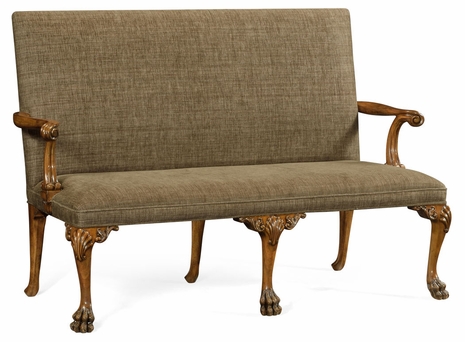 530184-GFA Jonathan Charles Fine Furniture William Yeoward Collected - Uptown Classic Charlotte Grey Fruitwood Settee