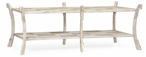 530202-WAA Jonathan Charles Collana Washed Acacia Coffee Table