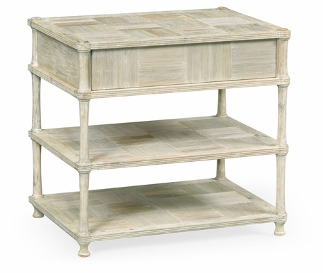 530207-WAA Jonathan Charles Bobbin Washed Acacia Bedside Chest