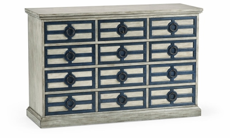 530229-PWG Jonathan Charles Midmoor White Grey Chest of Drawers