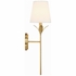 531-GA Crystorama Broche 1 Light Antique Gold Sconce
