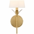 531-GA Crystorama Broche 1 Light Antique Gold Sconce