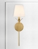 531-GA Crystorama Broche 1 Light Antique Gold Sconce