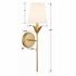 531-GA Crystorama Broche 1 Light Antique Gold Sconce
