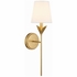 531-GA Crystorama Broche 1 Light Antique Gold Sconce