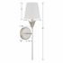 531-SA Crystorama Broche 1 Light Antique Silver Sconce