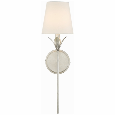 531-SA Crystorama Broche 1 Light Antique Silver Sconce