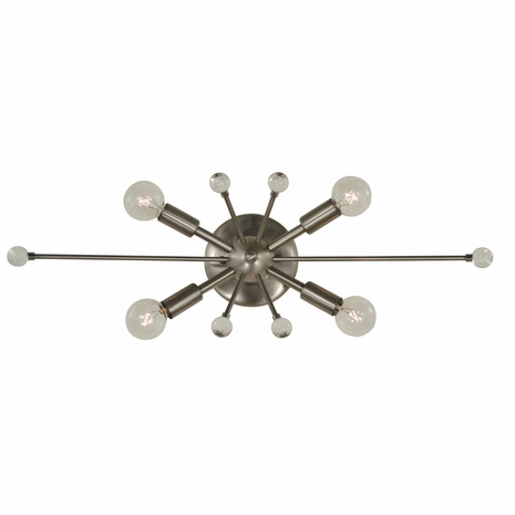 F-5324 Framburg 4-Light Brushed Nickel Supernova Sconce