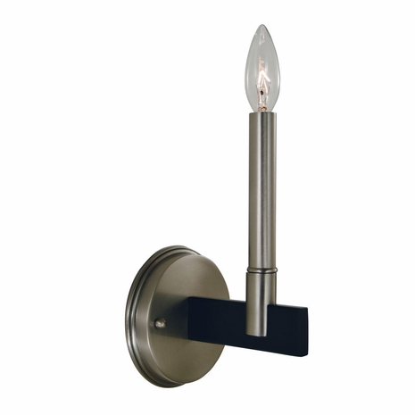 F-5351 Framburg 1-Light Brushed Nickel/Matte Black Jessica Sconce
