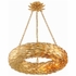 536-GA Crystorama Broche 6 Light Antique Gold Chandelier
