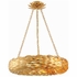 536-GA Crystorama Broche 6 Light Antique Gold Chandelier