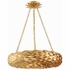 536-GA Crystorama Broche 6 Light Antique Gold Chandelier