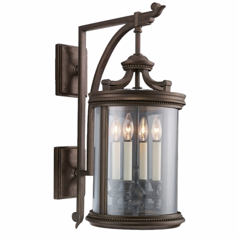 538481ST Fine Art Lamps Louvre 29"H Outdoor Wall Mount with Bronze Finish